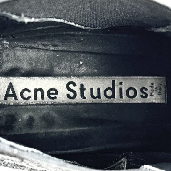 Acne Studio Suede Jensen black Boots 10 - Picture 12 of 13